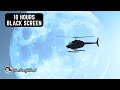 Night HELICOPTER Flight Sound | Interior HELICOPTER Ambience - 10 Hours White Noise Black Screen
