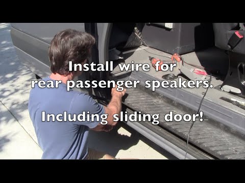 Sprinter audio upgrade rear sliding door and subwoofer speaker wiring