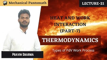 Lecture-21 | Types of PdV Work Process | Heat & Work Interaction (Part-7) | Thermodynamics