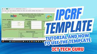PAANO GAMITIN ANG IPCRF  TEMPLATE FOR SY 2025 - 2026 | ICT TECH GURU