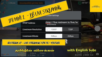 How to Live Stream drone videos to FB and Youtube ? | DJI #Mini 2 | DJI Drones | Sathish Photography