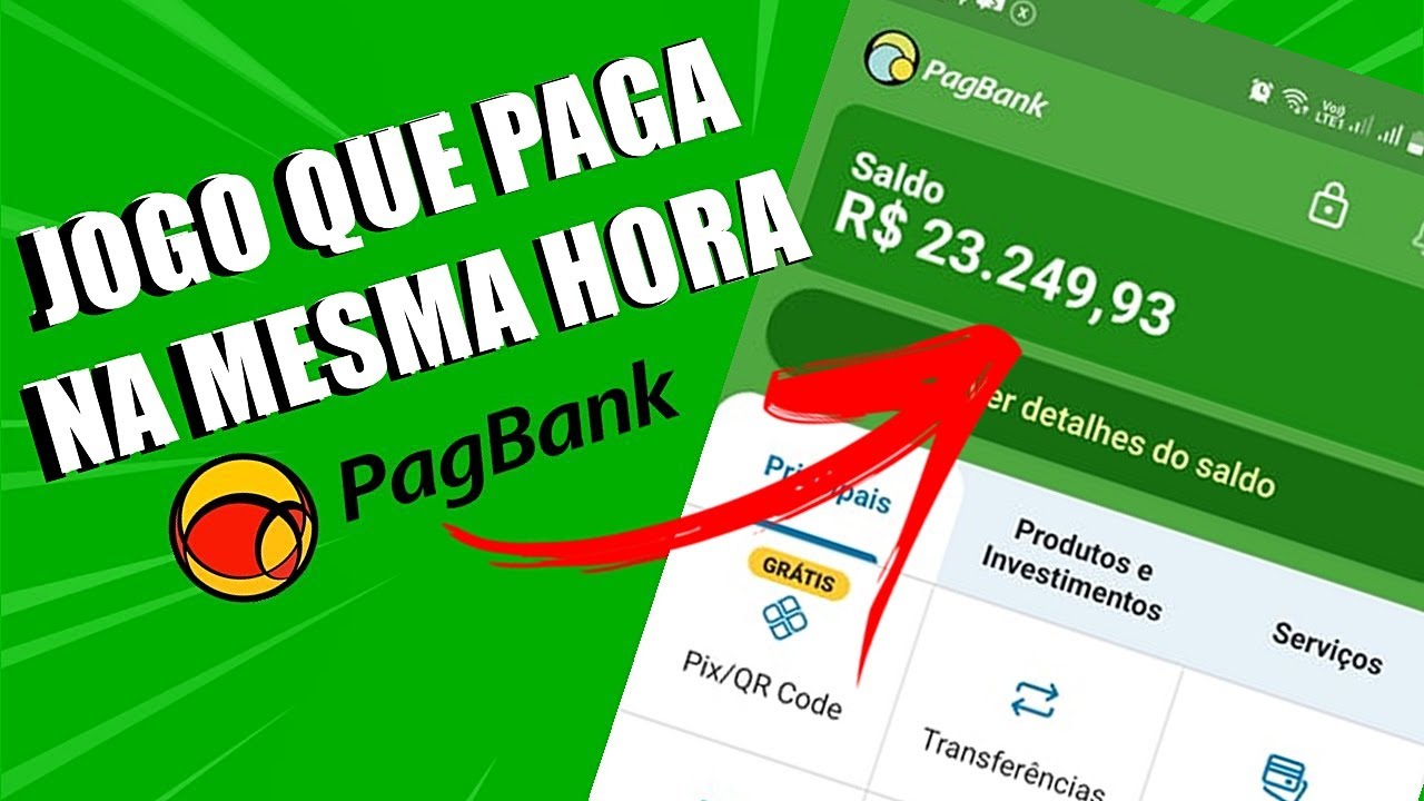 APLICATIVOS DE JOGOS PARA SACAR NA HORA VIA PAGBANK! COMO GANHAR DINHEIRO  ON-LINE 