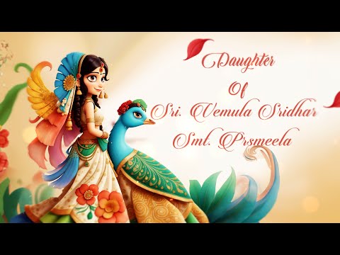 3D Half saree invitation video template