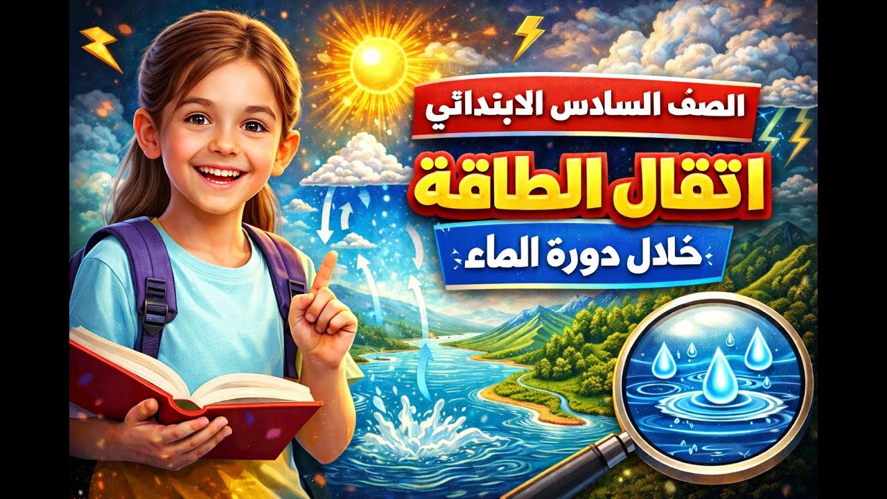 انتقال الطاقة خلال دورة الماء | علوم الصف السادس الابتدائي الدرس الاول في الترم الثاني