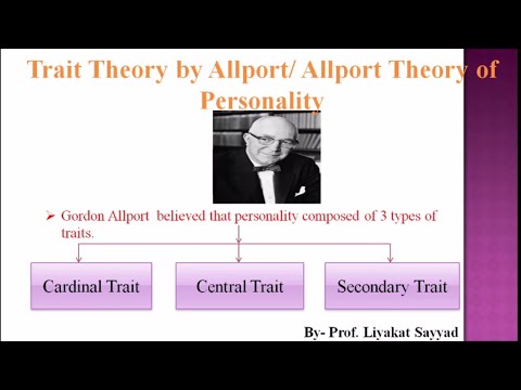 Allport Theory/Allport’s Trait Theory of Personality/Gorden Allport