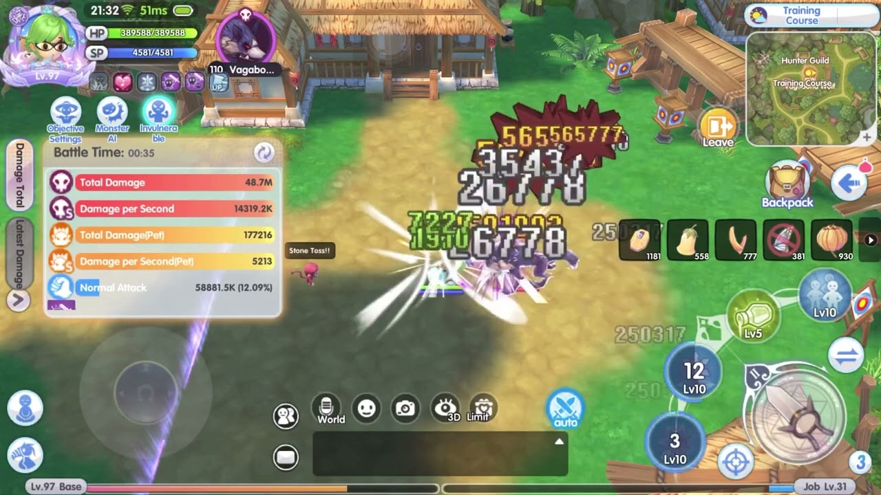 [ROX] GX F2P!! Test Damage Ragnarok X: Next Generation - YouTube