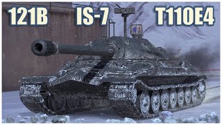 121B, ИС-7 & T110E4 • WoT Blitz Gameplay