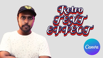 How to create retro text effect in canva | canva retro text edit