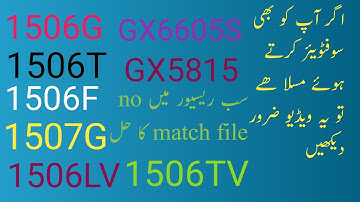 how to set no match file in 1506 all model 1507g @gx6605s by hex aditor