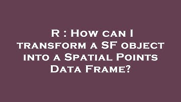 R : How can I transform a SF object into a Spatial Points Data Frame?