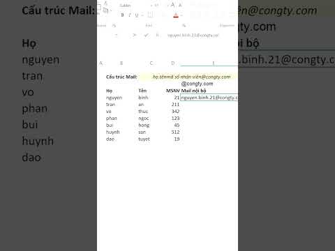 [Thủ thuật Excel] Cách lập danh sách Email hàng loạt trong Excel cực nhanh! #Shorts