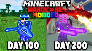 I Survived 200 Days in Modded Hardcore Minecraft.. [2000+ Mods]