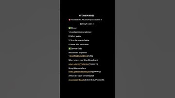 Selenium Dropdown handling - Select & Reuse Value Easily !