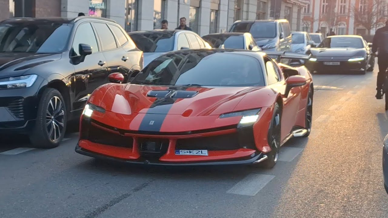 carspotting Kraków #17 | SF90 XX Stradale, 12Cilindri Spider, 812 GTS, Cybertruck 