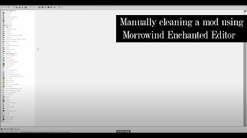 Manually cleaning a mod using Morrowind Enchanted Editor - Morrowind Modding Tutorial