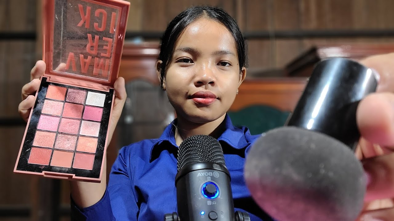 ASMR DOING YOUR MAKEUP ROLEPLAY ON CAMERA - YouTube
