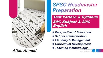 How to Prepare for the Post of Headmaster/Mistress | SPSC HM test 2021