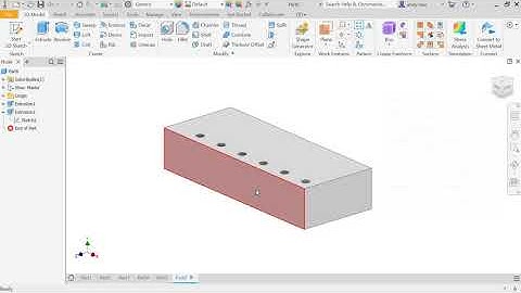 Using the Linear Array command in Inventor