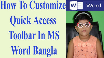 How To Customize Quick Access Toolbar In MS Word Bangla