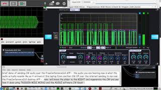 Morse Code Audio Qso over the internet using the FreeConferenceCall Desktop APP - LIVE demo