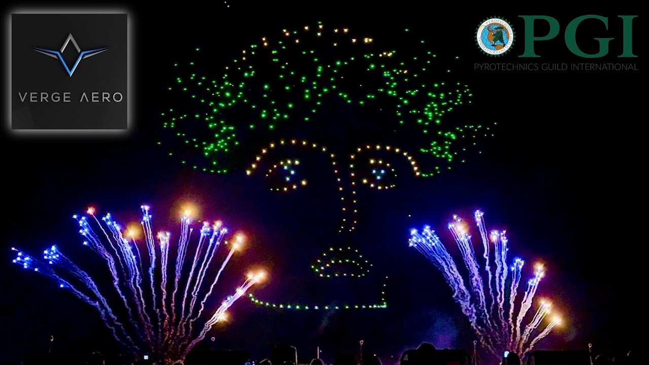 VERGE AERO & RKM FIREWORK DRONE SHOW - Pyrotechnics Guild International ...