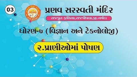 STD 7 || Science || Chapter 2 || Nutrition In Animals (પ્રાણીઓમાં પોષણ) || Part 3