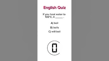 English Quiz: Zero Conditional #englishquiz #englishtest