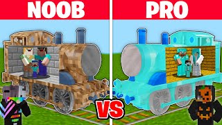 NOOB vs PRO: EN GÜVENLİKLİ AİLE TREN EVİ YAPI KAPIŞMASI!  Minecraft