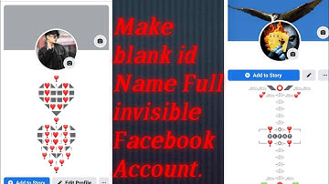 How to create blank facebook id or how to make blank name id on facebook without name facebook id