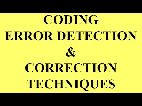 CODING ERROR DETECTION AND CORRECTION TECHNIQUES | BSNL JE (TTA) |JTO ...