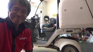 ジャイロキャノピー　エンジンオイル交換　メーター距離79㎞です