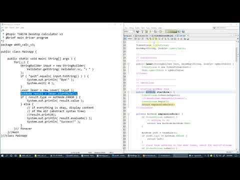 7.10 Assignment a4, JavaFX Desktop Calculator, the evaluation