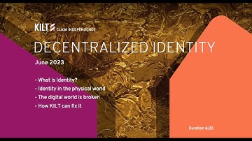 Decentralized Digital Identity with KILT Protocol