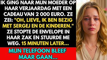 Mijn moeder pakte het cadeau en zette me het huis uit, omdat mijn broer met zijn gezin was gekomen..