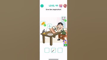 Give him inspiration! 😍 Emoji Story: Tricky Puzzles | Level 99 |