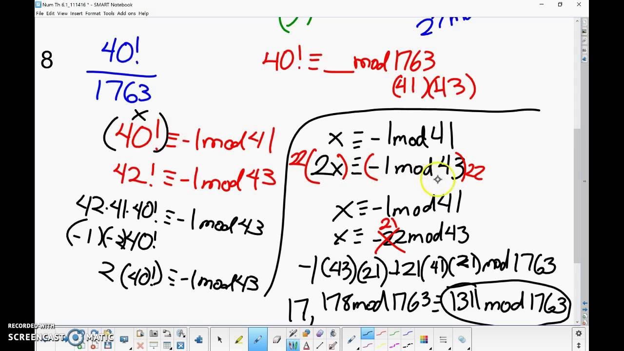 Wilson s Theorem Chinese Remainder Theorem YouTube
