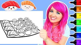 Coloring Sushi 🍣 Ohuhu Paint Markers