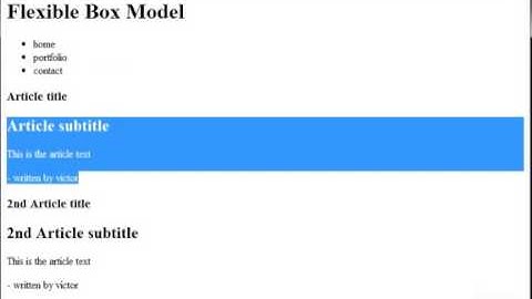 HTML5 & CSS3 Flexible Box Model part 1 of 2