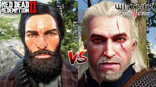 Red Dead Redemption 2 VS Witcher 3 Wild Hunt || Details And Graphics Comparison ||