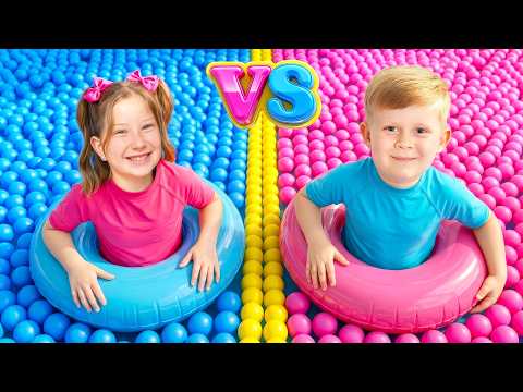 Desafío de la piscina rosa vs. azul
