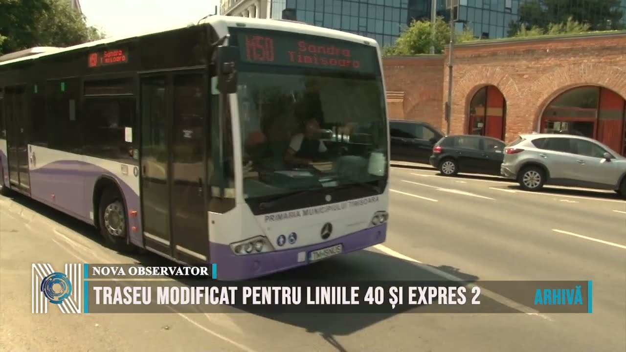 Traseu modificat pentru liniile 40 și Expres 2 