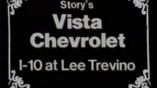 1987 Story s Vista Chevrolet Dealer TV Commercial El Paso Texas