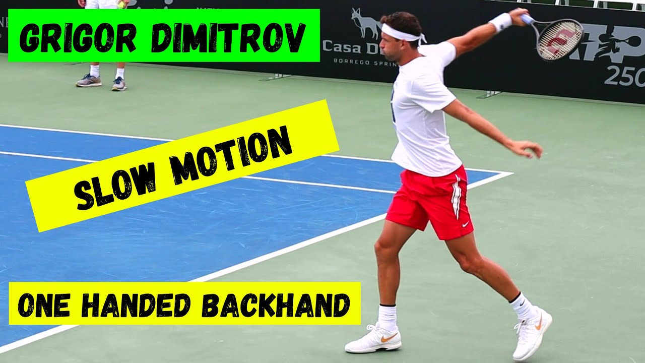 Grigor Dimitrov 🔥🎾 one handed backhand 🔥🎾 slow motion 🎾 ATP tennis 2023