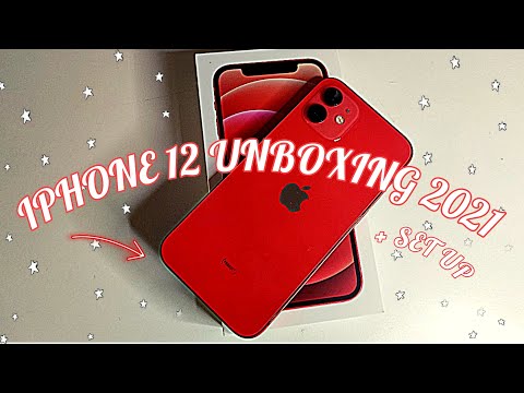 2021 Unboxing IPhone 12 + Setup (Red 128gb) ✨