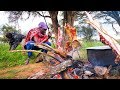 East african food  he gave me the prized delicacy warning  goat roast with maasai in kenya