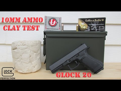 Glock 20 10mm Ammo Test With Clay. What Did We Find Out?