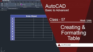 AutoCAD Class 57 – Creating & Formatting Table Full Tutorial in Urdu & Hindi | AutoCAD Table Tools