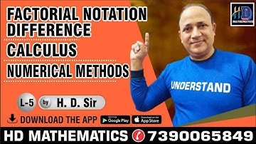 factorial notation in finite difference/ difference calculus in numerical analysis engineering maths