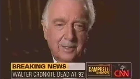As It Happened - the Death of Walter Cronkite - July, 2009