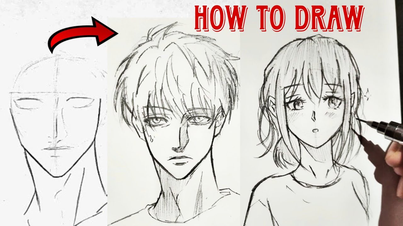 How to Draw Anime | Step by Step | Beginner Tutorial - YouTube